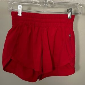 Lululemon Red Hotty Hot Shorts Size 0